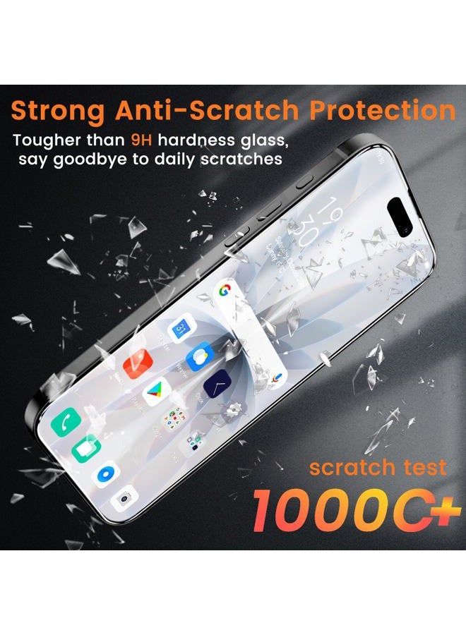 Lesakit 4 Pack Privacy Screen Protector for iPhone 17 6.3-Inch with 4 Pack Camera Lens Protector, Anti Spy Tempered Glass Film 9H Hardness Bubble Free Case Friendly - Image 4
