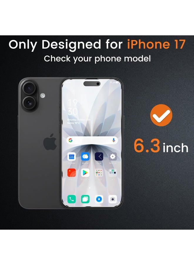 Lesakit 4 Pack Privacy Screen Protector for iPhone 17 6.3-Inch with 4 Pack Camera Lens Protector, Anti Spy Tempered Glass Film 9H Hardness Bubble Free Case Friendly - Image 2