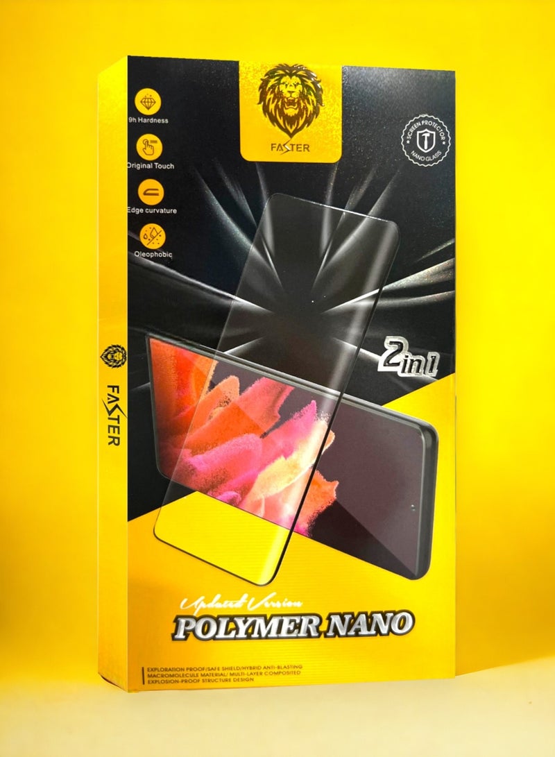 فاستر شاشة حماية شفاف لهاتف سامسونج جالاكسي اس 21 في (Galaxy S21 FE), من Faster بتغطية كاملة من الحافة إلى الحافة مضادة للكسر و ضد البصمة - Image 5