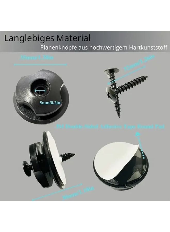 10pcs Car Cargo Hooks with Screws for Trunk Bag Trailer Net Vehicle Securement - Image 5