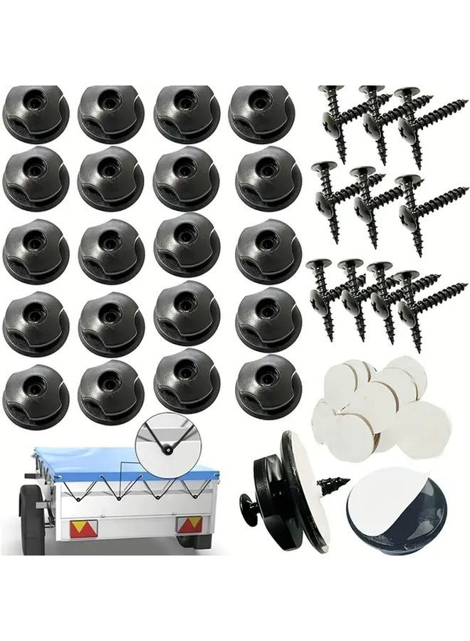 10pcs Car Cargo Hooks with Screws for Trunk Bag Trailer Net Vehicle Securement - Image 4