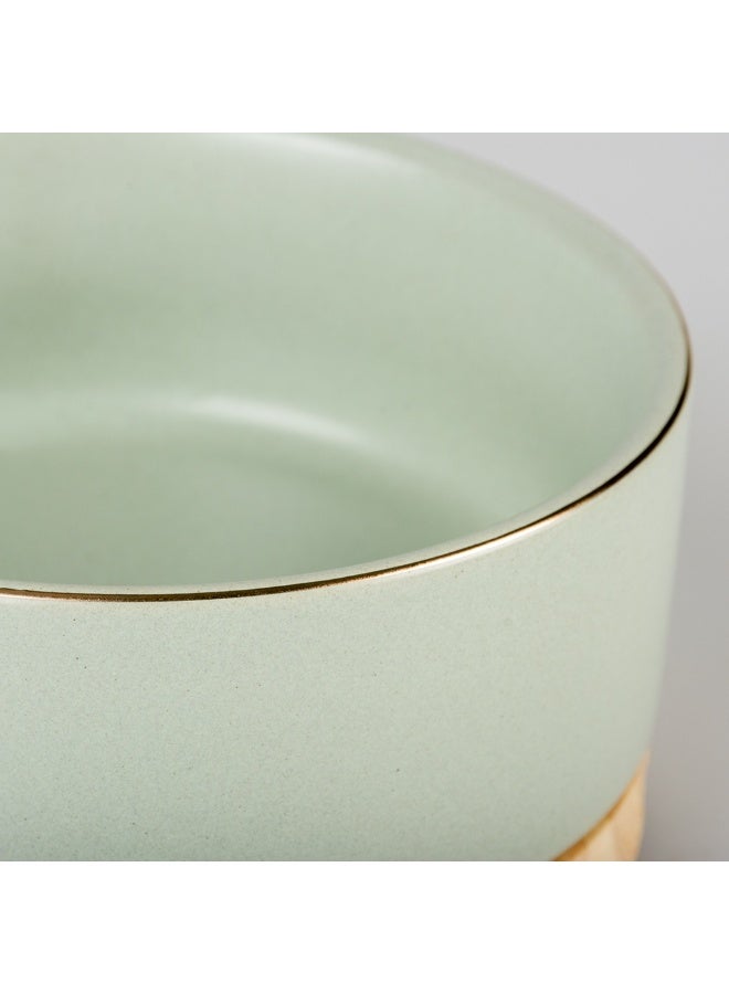 دوفو + وعاء تغذية دوفو+ بلون الخشب الحجري، سعة 450 مل، 12.5 × 12.5 × 6 سم، أخضر - Image 4