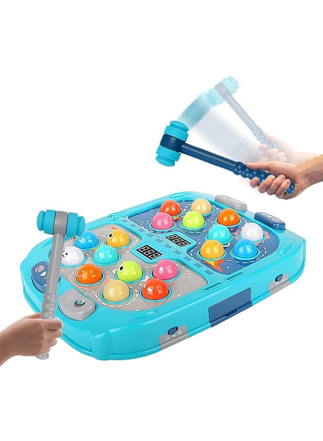 LENND Whack A Mole Game, Toys for 3+ Year Old Boys/Girls, Whack A Mole Game for Toddlers, Pounding Toy for 3 4 5 6 7 8+ Kids, Interactive Educational Toys with Sound and Light, PK Mode with 2 Hammers - Image 1