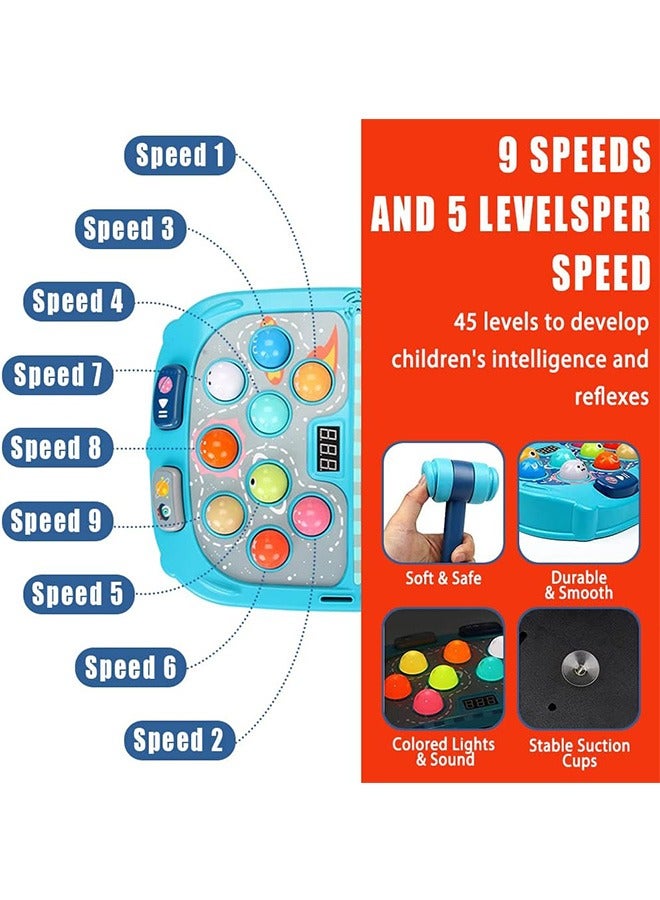 LENND Whack A Mole Game, Toys for 3+ Year Old Boys/Girls, Whack A Mole Game for Toddlers, Pounding Toy for 3 4 5 6 7 8+ Kids, Interactive Educational Toys with Sound and Light, PK Mode with 2 Hammers - Image 4