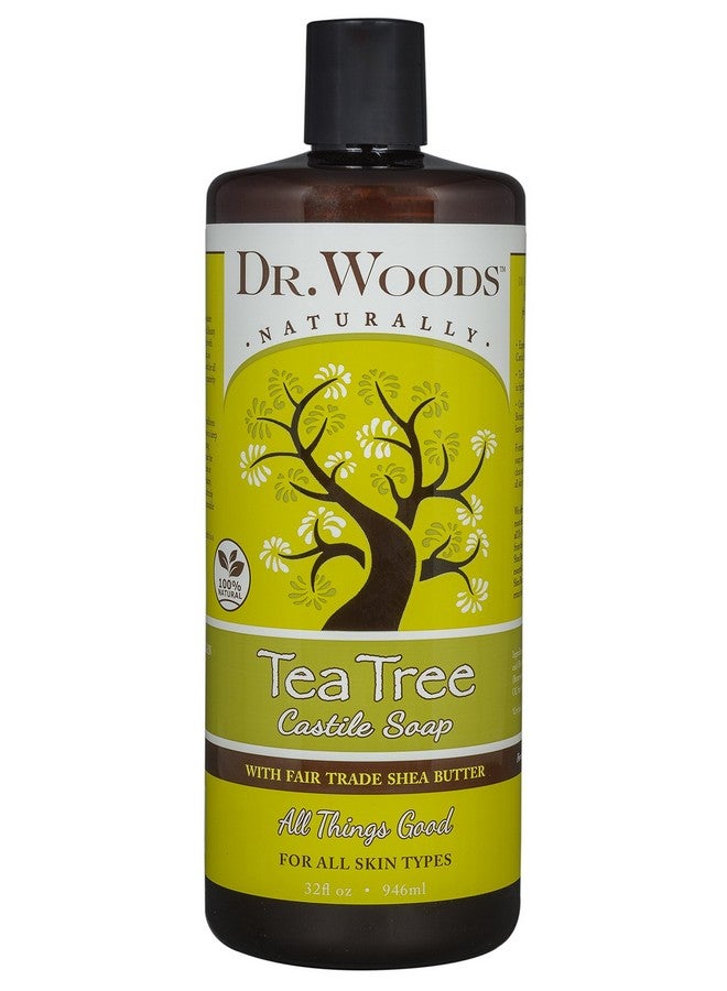 د.وودز صابون قشتالي سائل من شجرة الشاي النقي مع زبدة الشيا العضوية، 32 أونصة (عبوة من 3 قطع) - Image 1