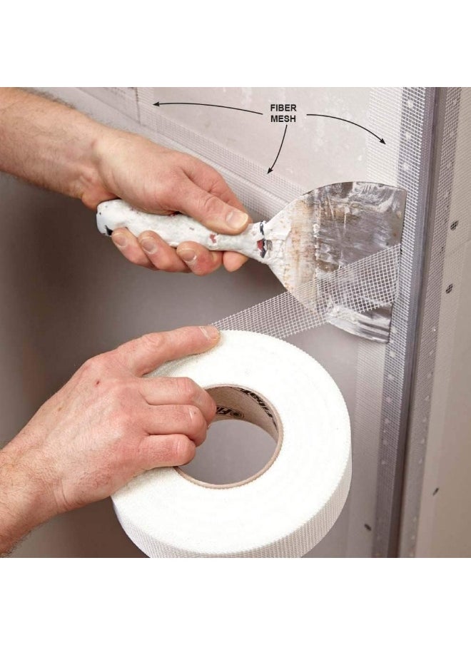 Biella Biella 50mm X 90mtr Long Plasterboard Mesh Joint Scrim Drywall Fibre Glass Self Adhesive, Wall Hole or Crack Repair Gypsum Board Joint Tape  - Image 4
