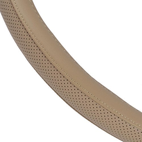 BDK Motor Trend 18" Inch Steering Wheel Cover for Big Rigs Trucks Semis Truckers RVs 18-Wheelers Freight Carrier Tow Trucks Tankers Transporters, Insulated Soft Comfortable, Improve Grip Fatigue - Beige - Image 4