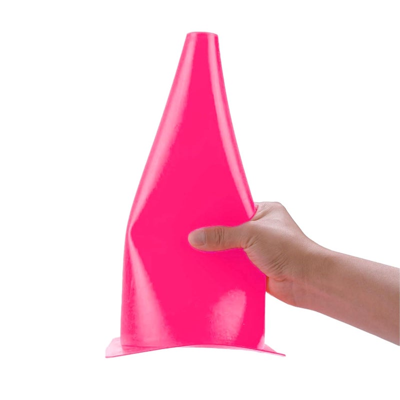 Alyoen [10 Pack] Traffic Training Sports Cones, 12 Inch Orange Safety Cones, Soccer Basketball Cones for Drills, Plastic Marker Cones for Indoor/Outdoor Activity & Festive Events (Set of 10/24 Pack) (Pink) - Image 2