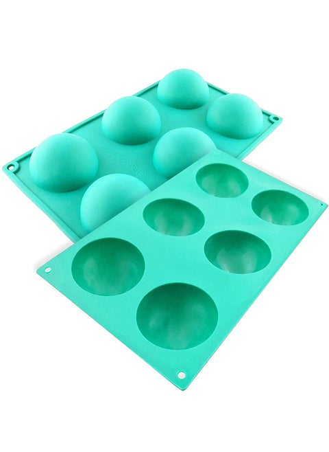 KARP 6-Cavity Semi Sphere Silicone Mold - Perfect for Creating Chocolate, Cake, Jelly, Pudding, and Mousse Dome Desserts-Pack of 1 -Multicolor