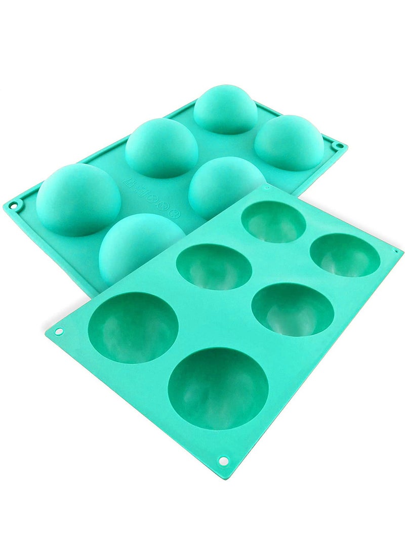 Karp KARP 6-Cavity Semi Sphere Silicone Mold - Perfect for Creating Chocolate, Cake, Jelly, Pudding, and Mousse Dome Desserts-Pack of 1 -Multicolor  - Image 1
