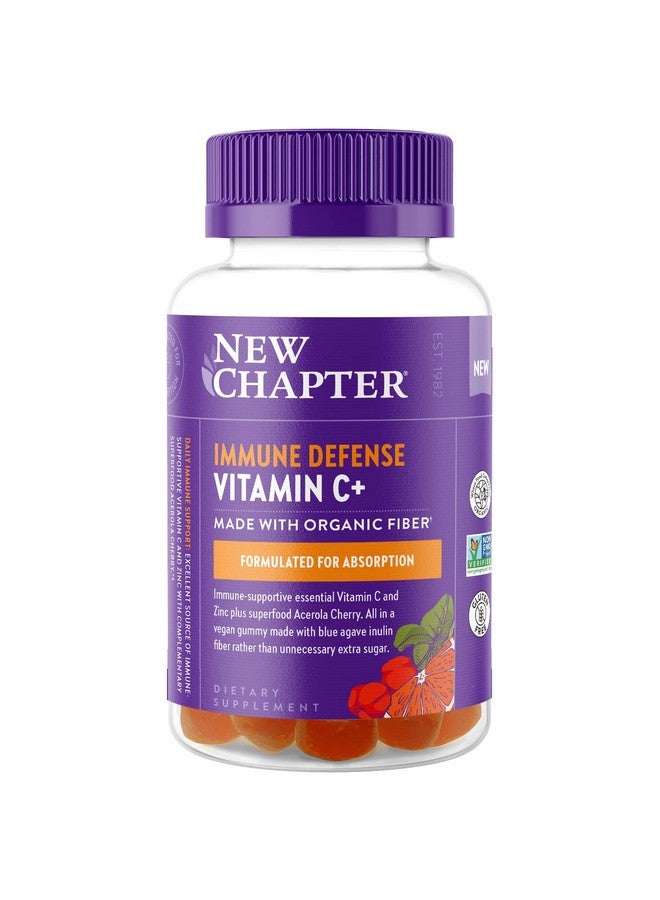 New Chapter Vitamin C+ Gummies 40% Less Sugar§ Excellent Source Of Vitamin C Two Daily Gummies For Immune Support With Acerola Cherry Vegan Nongmo Gluten Free Citrus Flavored 60Ct - Image 1