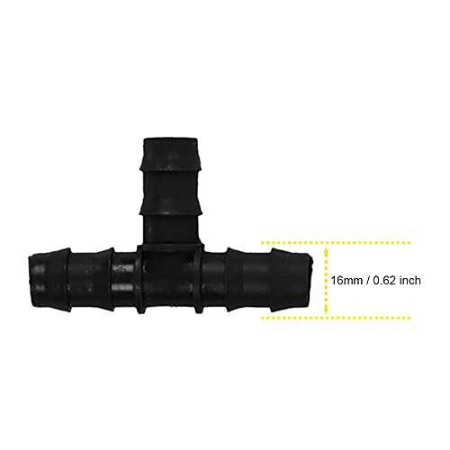 APPSTER 16mm Drip Irrigation Accessories Kit Pipe Fittings for Gardening Watering - Elbows, Tee, Straight Connectors & Taps (10 Pieces Each, Total 40 Pcs) - Image 3
