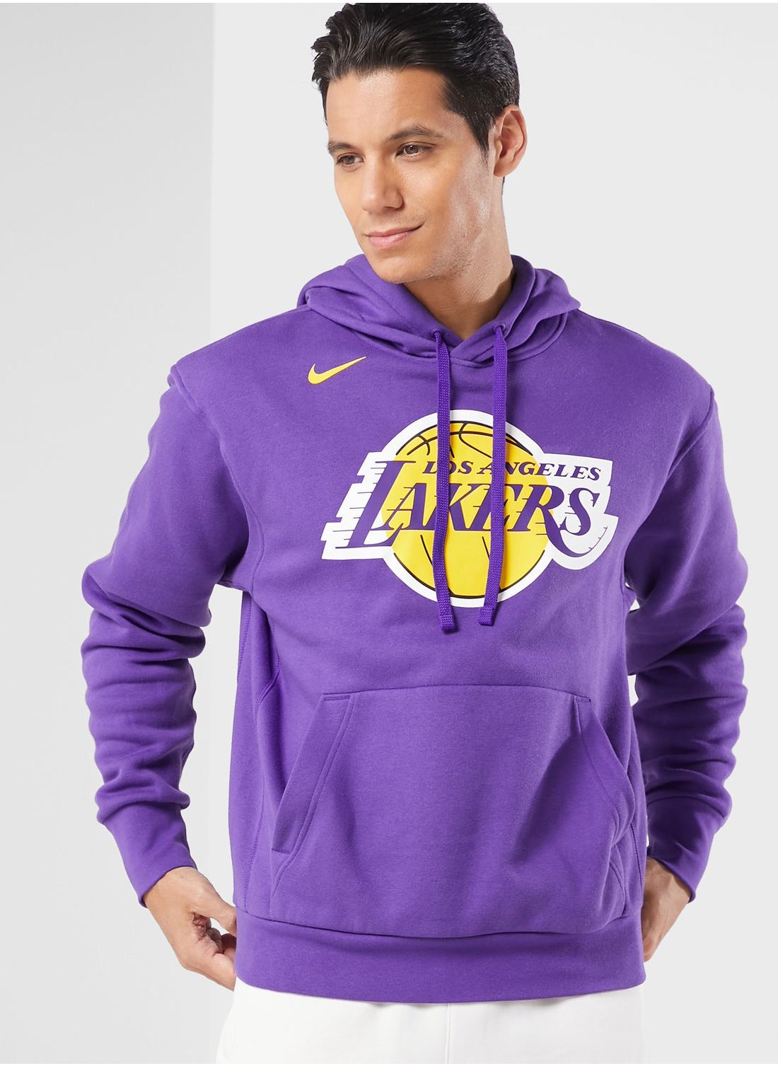 Men's Nike Purple Los Angeles Lakers Essential Fleece Pullover - Hoodie