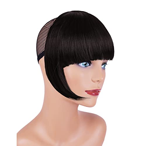 XRACEPHOL Clip in Bangs Dark Brown Clip on Bangs with Temple Fringe Bangs Hair Extensions for Women Dark Brown - Image 5
