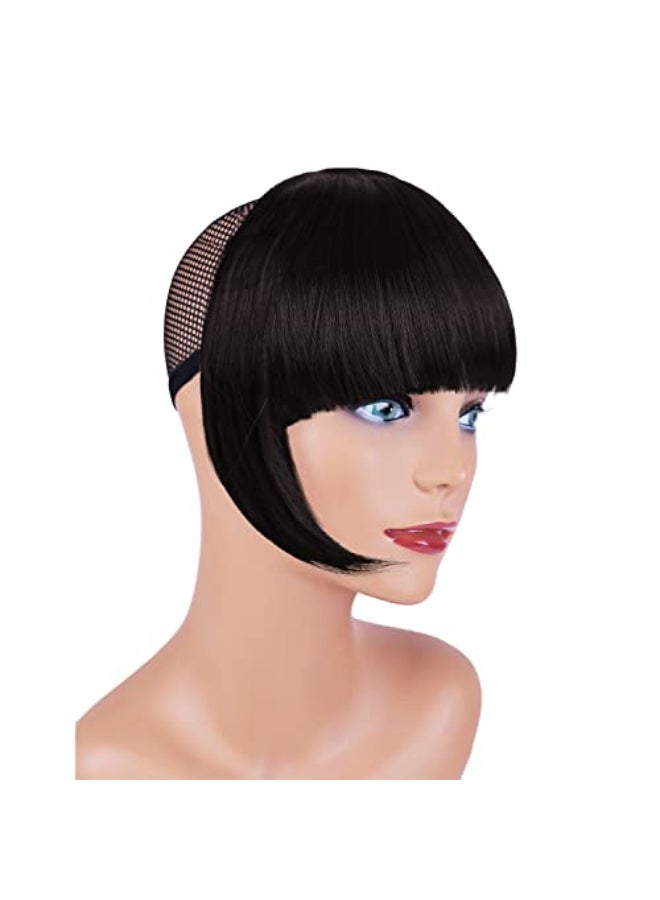 XRACEPHOL Clip in Bangs Dark Brown Clip on Bangs with Temple Fringe Bangs Hair Extensions for Women Dark Brown - Image 4