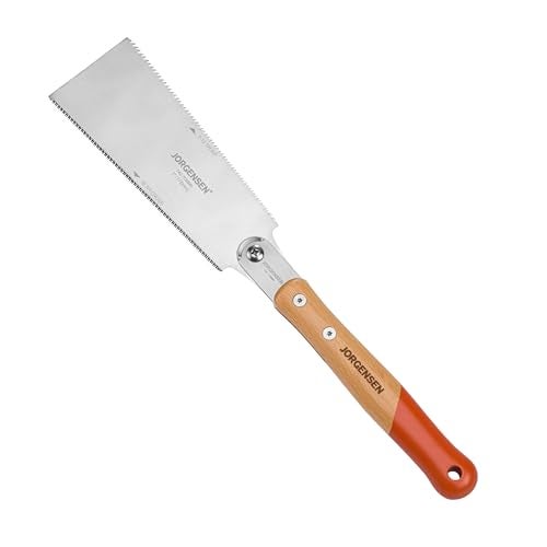 JORGENSEN Japanese Pull Saw RYOBA, 7 Inch Pro Double Edge, SK5 Flexible Blade, 18 TPI & 7-12 TPI, Woodworking Hand Saw for Hardwood & Softwood, Wood Trim - Image 1