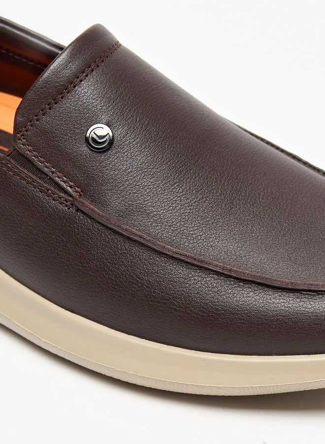 لو كونفورت Men Solid Slip-On Loafers