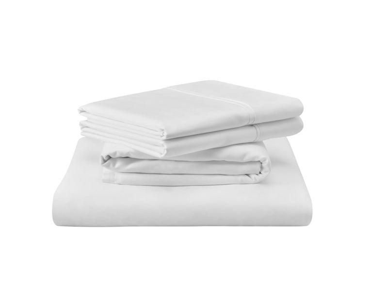 Tempur-Pedic مجموعة ملاءات TEMPUR Luxe من القطن المصري الأبيض - كينج مقسم - Image 1