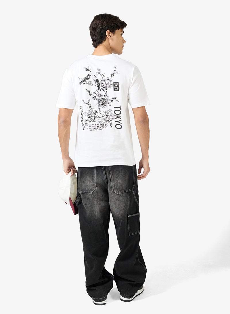 سفنتي فايف تيشيرت مطبوع بقصة عادية - Image 4