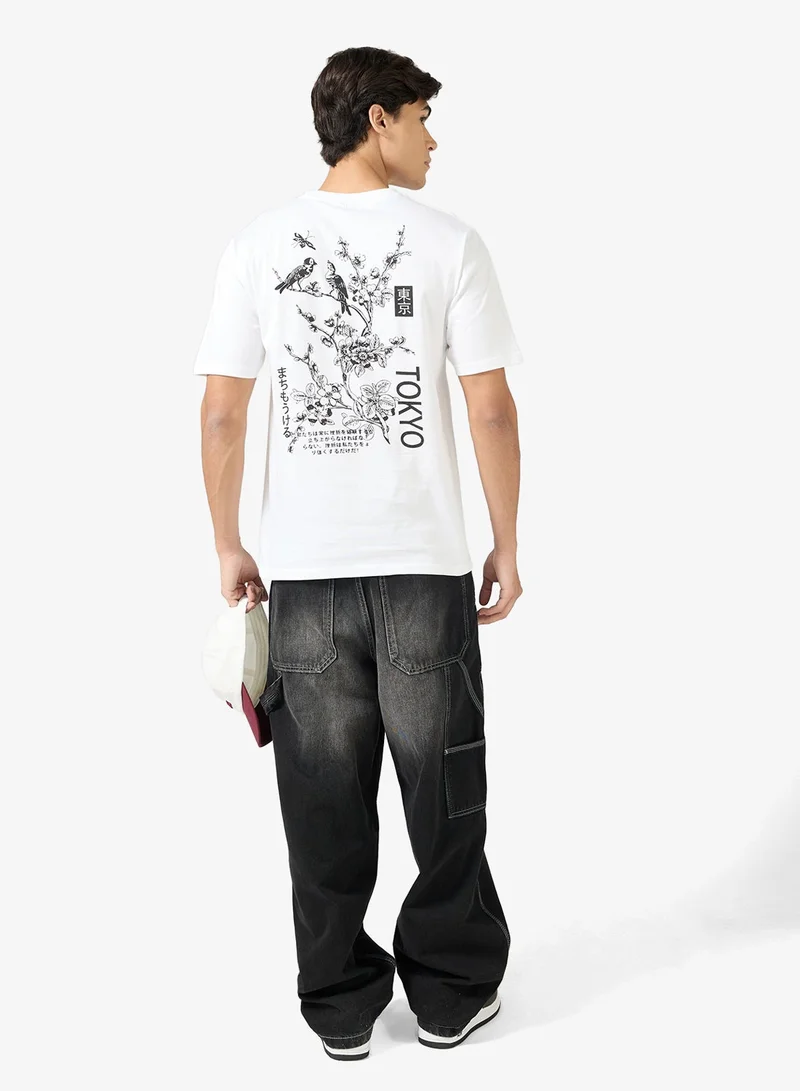 Seventy Five Graphic Print Regular Fit T-Shirt