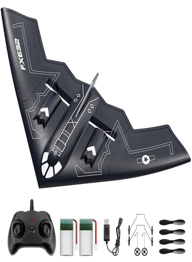 AIGIMU RC Airplane, RC Plane Ready to Fly, 2CH Remote Control Airplane with 6-axis Gyro Stabilizer B2 Spirit Stealth Bomber 2.4GHz Remote Control Plane for Beginners Boys Kids - Image 1