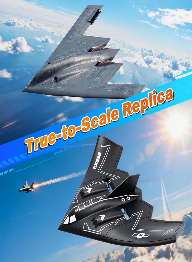 AIGIMU RC Airplane, RC Plane Ready to Fly, 2CH Remote Control Airplane with 6-axis Gyro Stabilizer B2 Spirit Stealth Bomber 2.4GHz Remote Control Plane for Beginners Boys Kids - Image 2