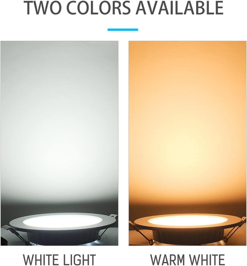 LED Downlight 12W, 960LM, 80 CRI, Compact Size, Recessed Ceiling Light - Energy Efficient, Slim Design, Ideal for Home and Commercial Use (White Light) - Image 5