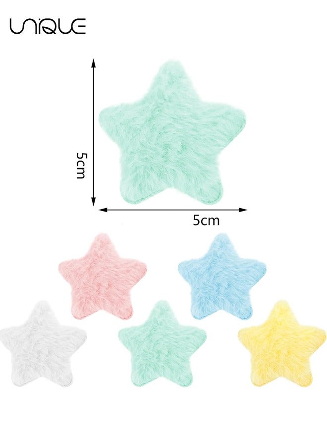 Unique 10 Pcs Fluffy Star Hair Clips Y2K Cute Hair Barrettes Plush Fuzzy Star Shaped Alligator Duckbill Clips Decorative Colorful Accessories for Women Girls - Image 2