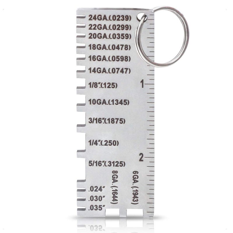 WeldingStop Wire/Metal Sheet Thickness Gauge 229895 Welding Gage Plated Size Inspection Tool [Not Cheap Stamping Version] - Image 1