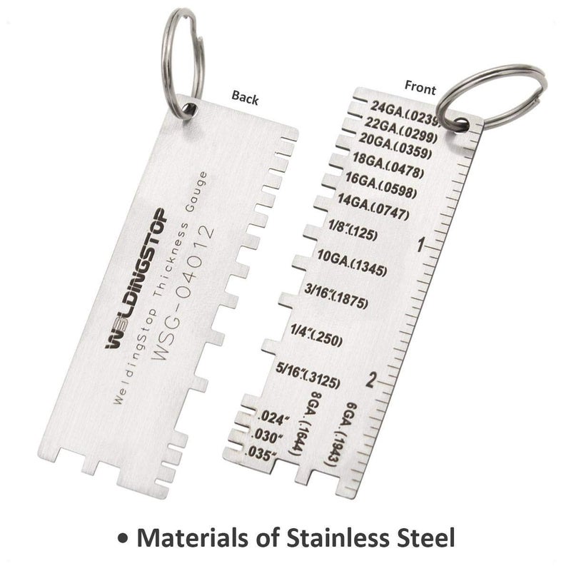 WeldingStop Wire/Metal Sheet Thickness Gauge 229895 Welding Gage Plated Size Inspection Tool [Not Cheap Stamping Version] - Image 2