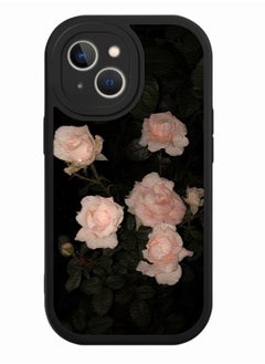 iPhone 14 Plus Protective Case, Vintage Flower Pattern Phone Case, Soft Silicone Shockproof Scratch-resistant Full Protective Cover, Girls Women Slim Case Cover