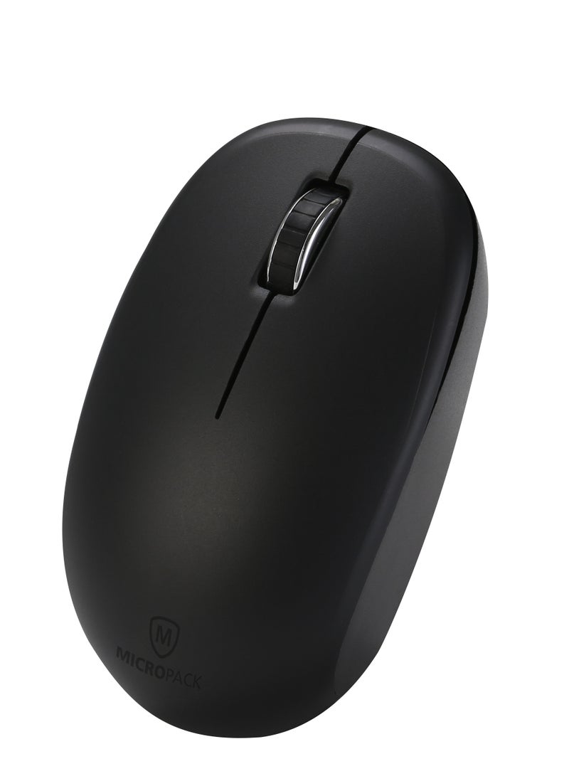 مايكروباك ماوس لاسلكي RF 2.4G Micropack MP-716W - مستشعر ليزر G، دقة 1200 DPI، أسود - Image 2