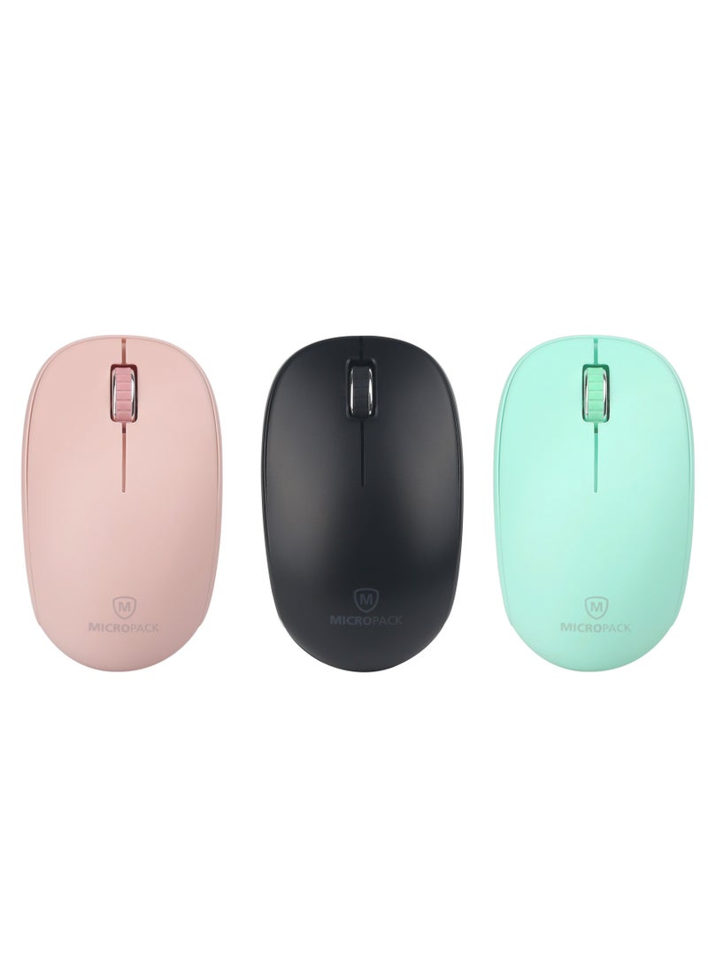 مايكروباك ماوس لاسلكي RF 2.4G Micropack MP-716W - مستشعر ليزر G، دقة 1200 DPI، أسود - Image 3