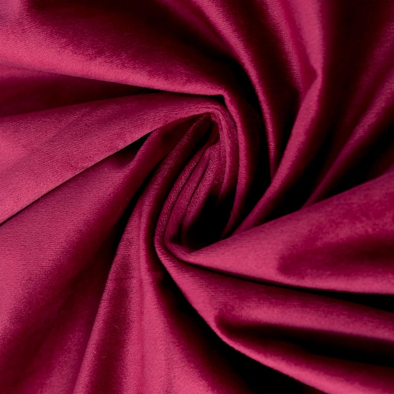 MZPSO Pack of 2, Velvet Super Soft Solid Decorative Square Throw Pillow Covers Set Cushion Case for Sofa Bedroom Car 18 x 18 Inch 45 x 45 cm, Wine Red - Image 3