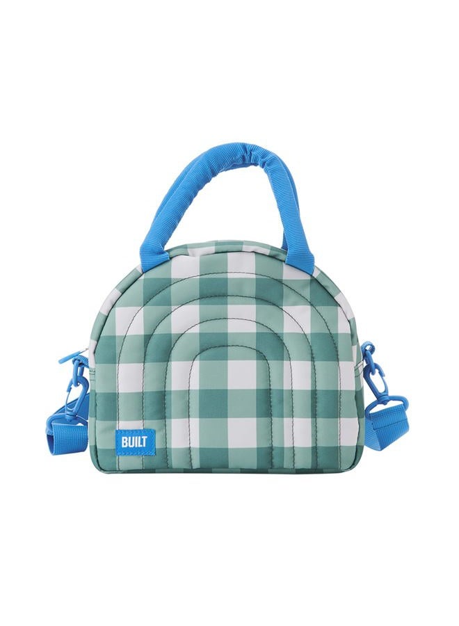 BUILT Puffer Water-resistant Polyester Satchel, Lightweight Insulated and Reusable with Detachable Adjustable Strap, Forest Gingham - Image 5