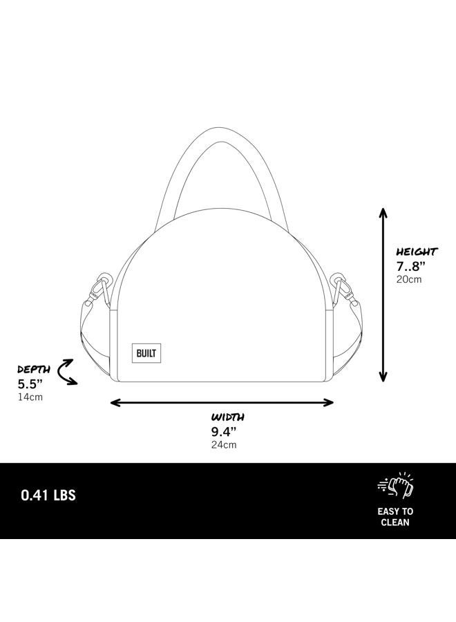 BUILT Puffer Water-resistant Polyester Satchel, Lightweight Insulated and Reusable with Detachable Adjustable Strap, Forest Gingham - Image 3