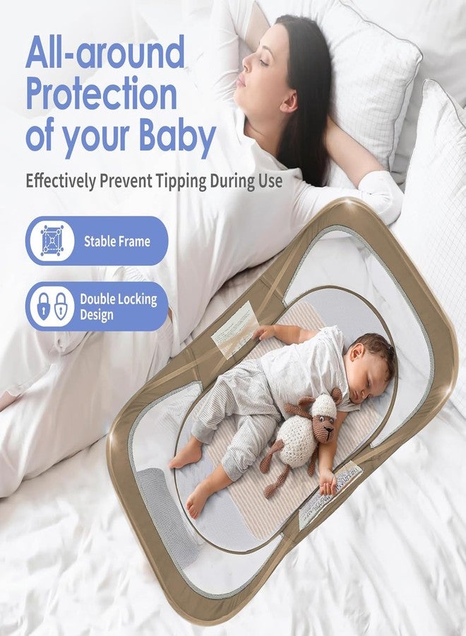 ISELECTOR Portable Baby Bassinet Travel Baby Bed, Baby Cribs Travel Pod for Outdoors Baby Lounger Infant Travel Bed with Mosquito Net and Sunshade Canopy, Lightweight Washable - Image 4