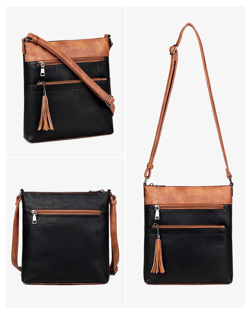 MASINTOR Crossbody Purses for Women, Multi Pocket Casual Crossbody Bag, Adjustable Strap Shoulder Bag with Tassel - Image 5