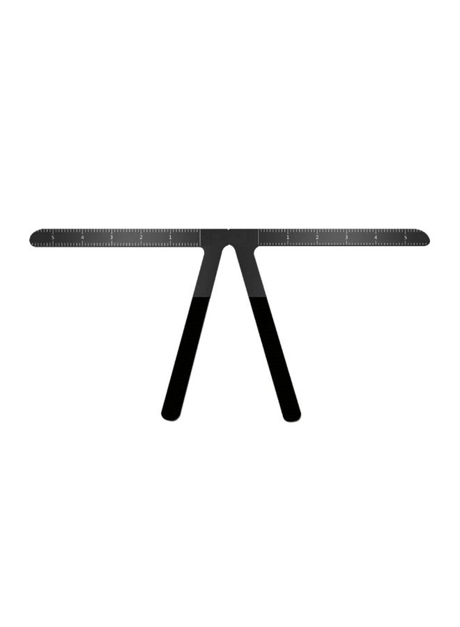 HOTWE Eyebrow Ruler Makeup Stencil ThreePoint Positioning Measure Symmetrical Tool Eyebrow Balance Ruler for Semi Permanent Makeup Silver - Image 2