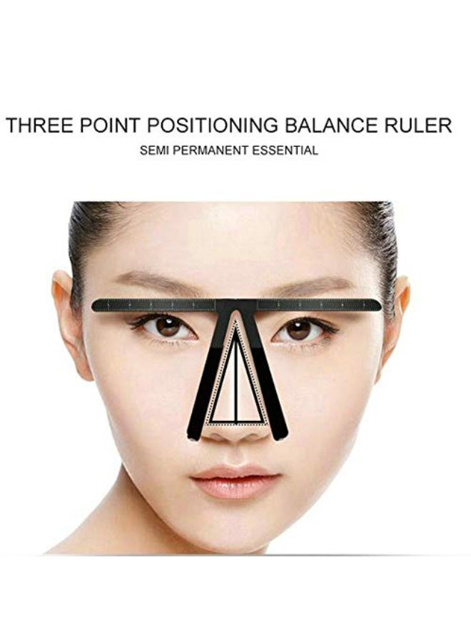 HOTWE Eyebrow Ruler Makeup Stencil ThreePoint Positioning Measure Symmetrical Tool Eyebrow Balance Ruler for Semi Permanent Makeup Silver - Image 3