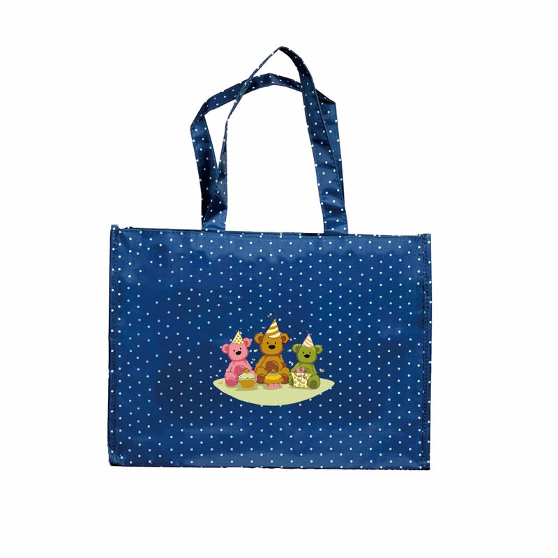 Cartoon Handbag Large Capacity Tote Bag Fresh Polka Dot Supermarket Shopping Bag Casual And Versatile - Image 1