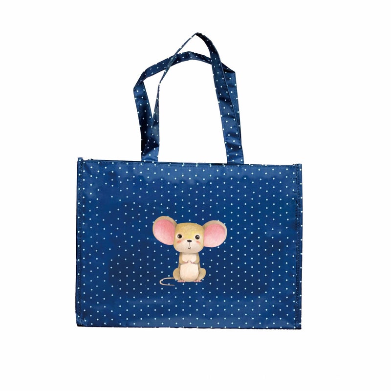 Cartoon Handbag Large Capacity Tote Bag Fresh Polka Dot Supermarket Shopping Bag Casual And Versatile - Image 3