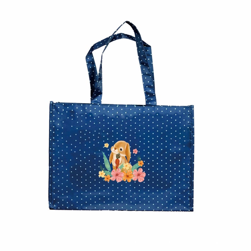Cartoon Handbag Large Capacity Tote Bag Fresh Polka Dot Supermarket Shopping Bag Casual And Versatile - Image 5