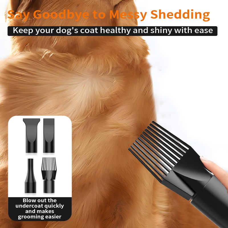 PETNF Dog Dryer for Pet Grooming, Dog Hair Dryer Blower Dog Blow Dryer High Velocity Air Forced Blow Dryer for Large Dogs,Noise Reduction Pet Hair Dryer 3.2HP Adjustable Speed Temp Dogs Grooming Bath - Image 5