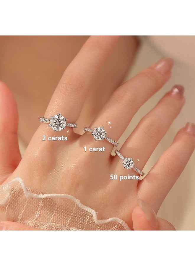 general Secret Blue Star Weaves Artificially Cultivated Diamonds. A pure silver ring holder, designed and high-end wedding ring - Image 1