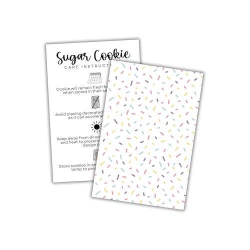 Lashicorn Cookie Backer Greaseproof Cards 30pk 4x6 for 5x7 Bags Sleeves for Teachers Baker Sugar Cookie Decorating Care Instruction Reorder - Image 1