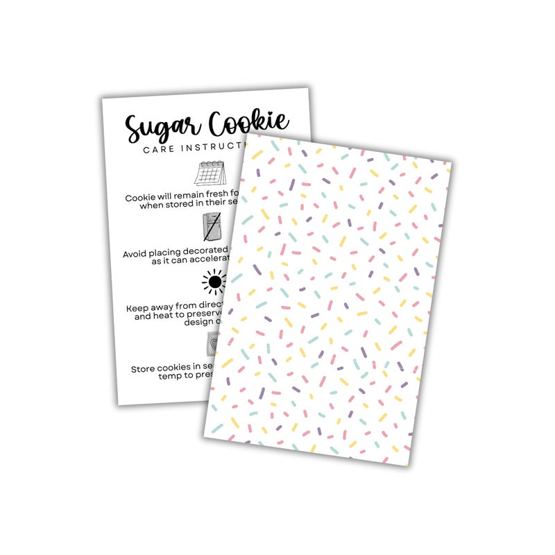 Lashicorn Cookie Backer Greaseproof Cards 30pk 4x6 for 5x7 Bags Sleeves for Teachers Baker Sugar Cookie Decorating Care Instruction Reorder - Image 3