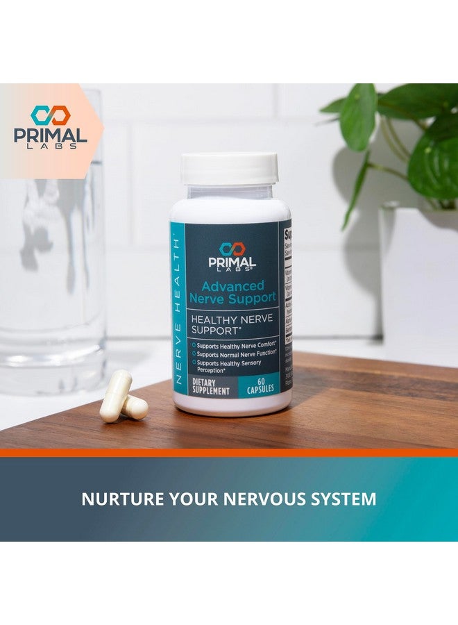 Primal Labs دعم الأعصاب المتقدم من برايمال لابز - مكمل صحة الأعصاب مع بنفوتيامين، ب6، ب12، حمض ألفا ليبويك، أسيتيل-ل-كارنيتين - صحة الأعصاب، القدمين، الساقين، الوظيفة الحسية، الراحة - 60 حبة - Image 3