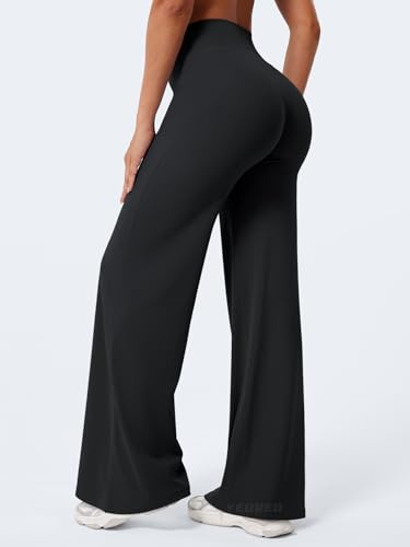 YEOREO Workout Leggings Womens No Front Seam Straight Leggings 31.5" High Waist Buttery Eddiy Gym Yoga Pants Black XL - Image 2