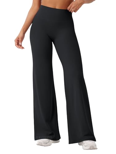 YEOREO Workout Leggings Womens No Front Seam Straight Leggings 31.5" High Waist Buttery Eddiy Gym Yoga Pants Black XL - Image 1